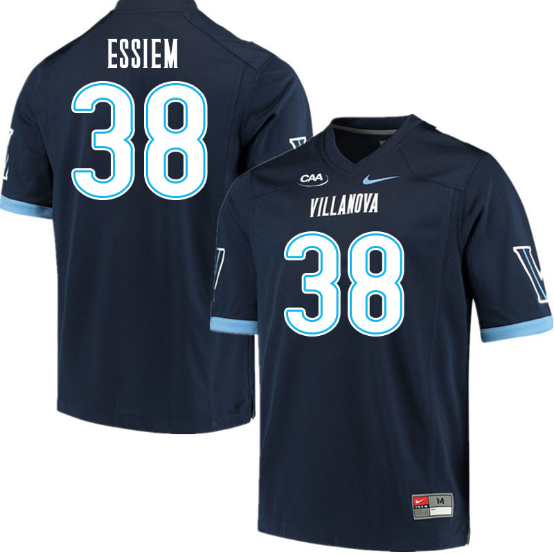 Men #38 Newton Essiem Villanova Wildcats College Football Jerseys Stitched Sale-Navy